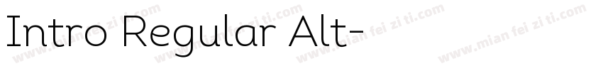 Intro Regular Alt字体转换